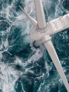 Foto windturbine op zee